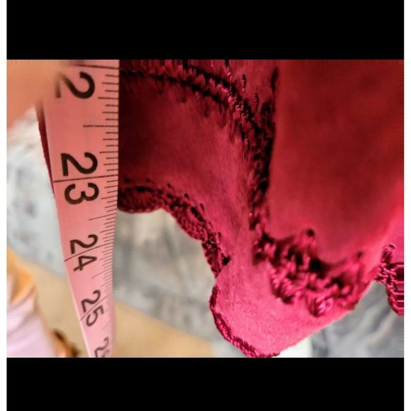 Rare Find: Genuine Red Wine/Purple Suede Jacket by BETH TERRELL, Size M - Picture 10 of 16